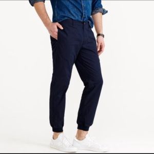 Men's Blue Jogger Pant In Lightweight Chino